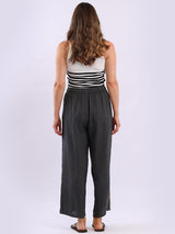 Wide Leg Linen Palazzo Pant