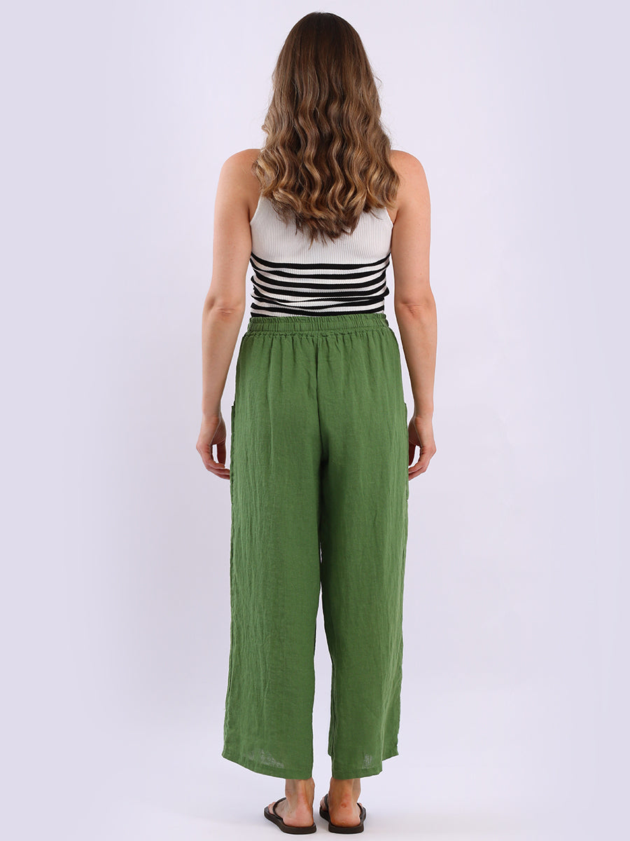 Wide Leg Linen Palazzo Pant
