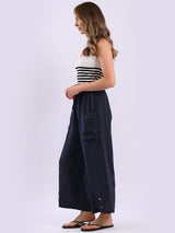Wide Leg Linen Palazzo Pant