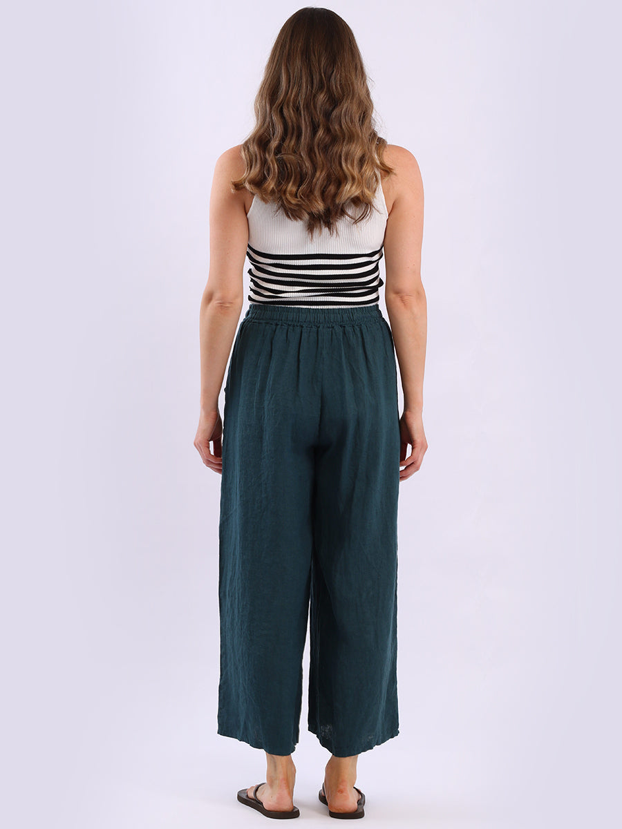 Wide Leg Linen Palazzo Pant