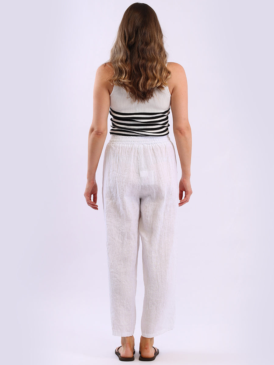 Wide Leg Linen Palazzo Pant