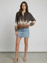 Crop Bomber Jacket Charcoal