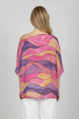 Abstract Print Baggy Cotton Top
