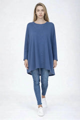 Drop Shoulders Batwing High Low Poncho