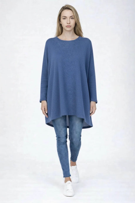 Drop Shoulders Batwing High Low Poncho