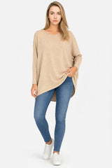 Drop Shoulders Batwing High Low Poncho