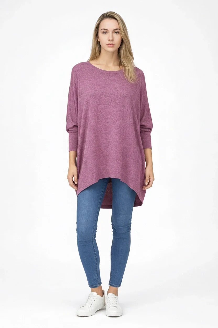 Drop Shoulders Batwing High Low Poncho