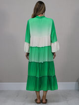 Women Tie And Dye Tired Maxi Dress