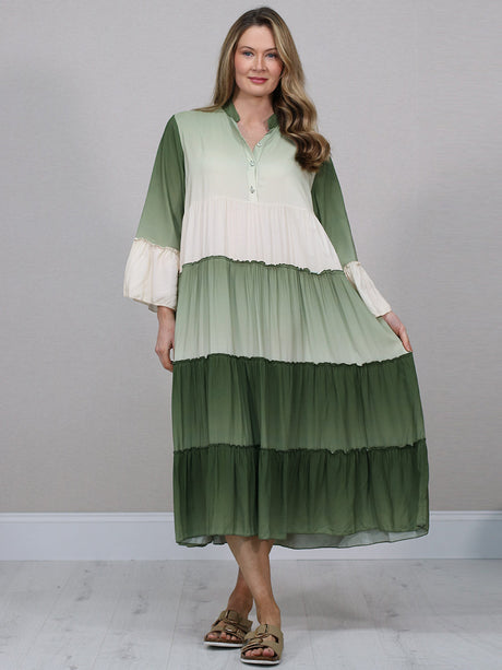 Dyed Duster Dress Khaki