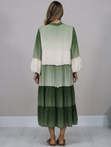 Women Tie And Dye Tired Maxi Dress