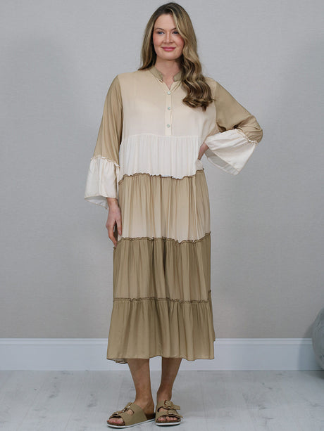 Dyed Duster Dress Mocha