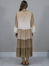 Women Tie And Dye Tired Maxi Dress