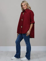 Solid Cotton Hi-Lo Women Shirt