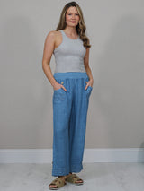 Women Linen Trouser Denim