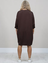 Italian Plus Size Sequin Patches Midi Dress