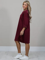 Italian Plus Size Sequin Patches Midi Dress