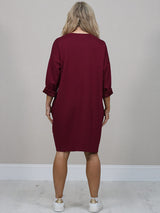 Italian Plus Size Sequin Patches Midi Dress