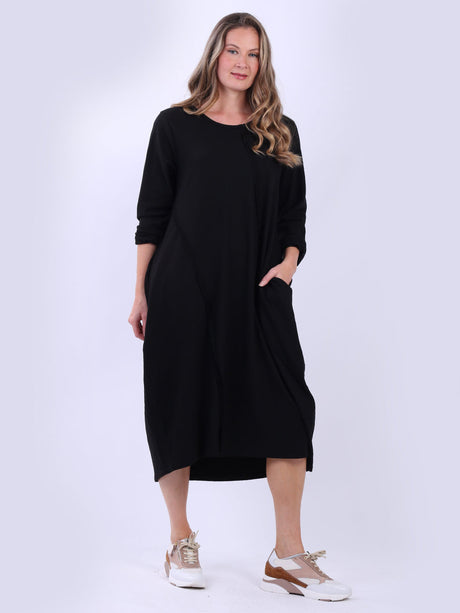 Plus Size Cotton Lagenlook Slouchy Dress