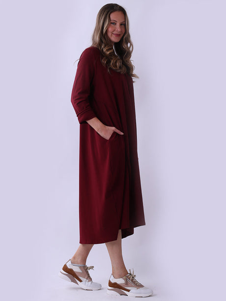 Plus Size Cotton Lagenlook Slouchy Dress