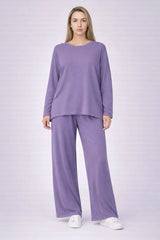 Women Solid Lounge Wear CoOrd Set