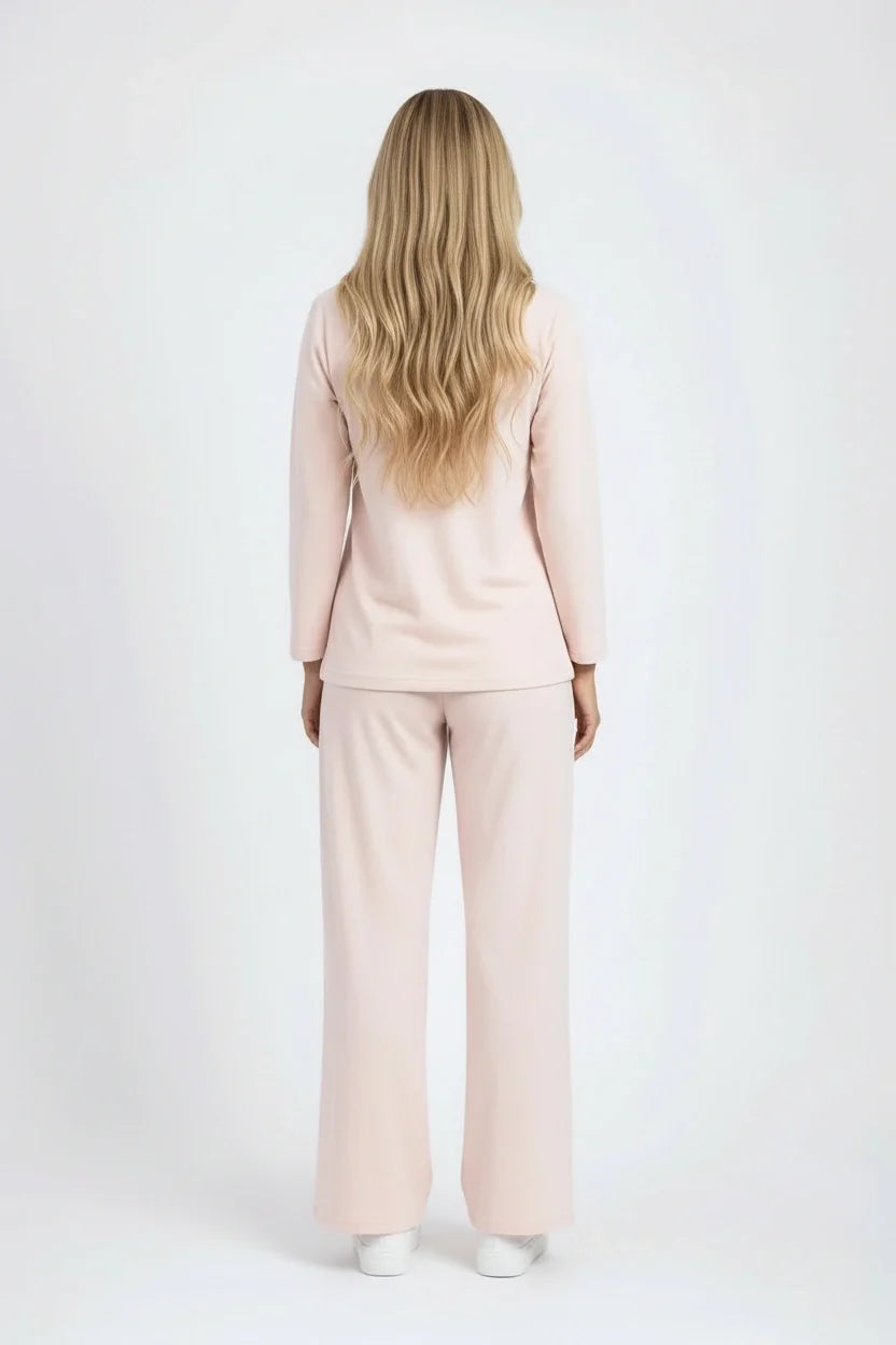 Women Solid Lounge Wear CoOrd Set