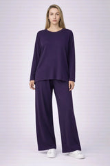 Women Solid Lounge Wear CoOrd Set