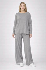 Women Solid Lounge Wear CoOrd Set