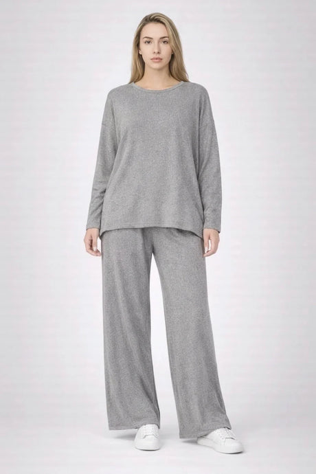 Women Solid Lounge Wear CoOrd Set