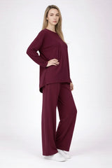 Women Solid Lounge Wear CoOrd Set