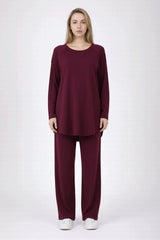 Women Solid Lounge Wear CoOrd Set