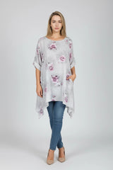 Women Linen Tunic Top white