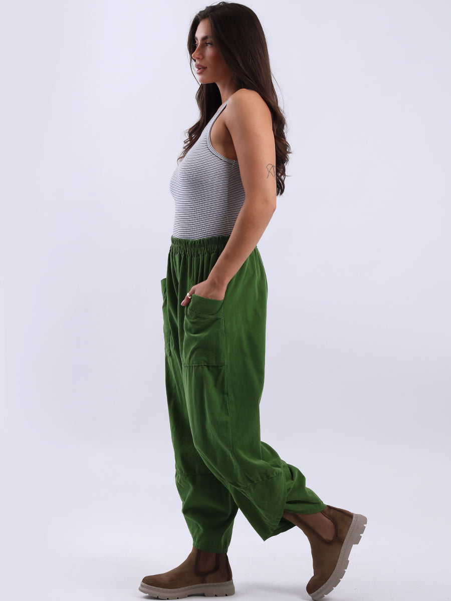 Women Solid Corduroy Cotton Trouser