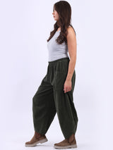 Women Solid Corduroy Cotton Trouser