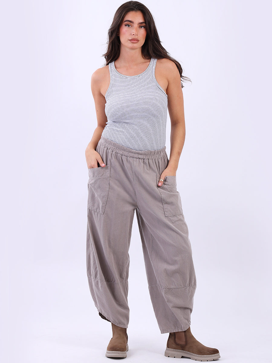 Women Solid Corduroy Cotton Trouser