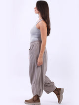 Women Solid Corduroy Cotton Trouser