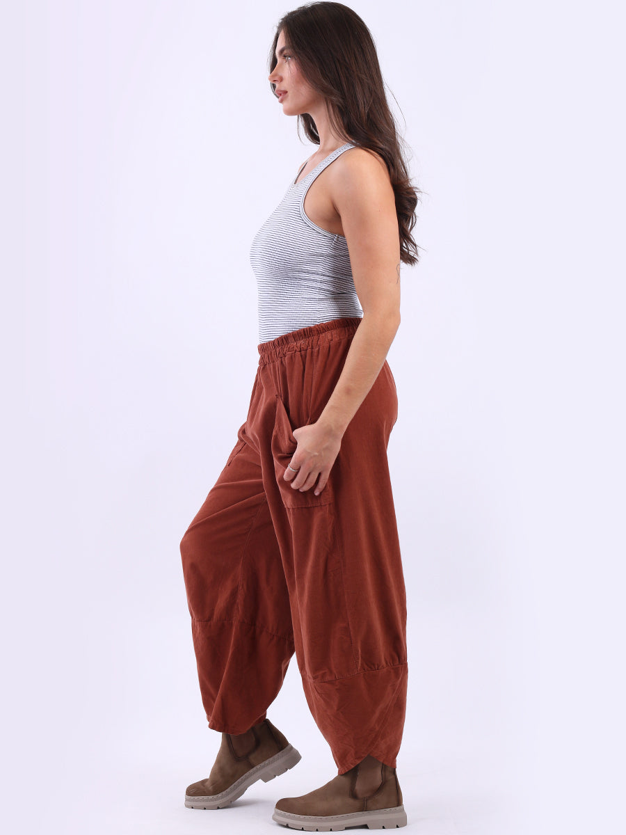 Women Solid Corduroy Cotton Trouser