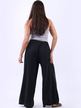 Linen Wide Leg Plain Pant