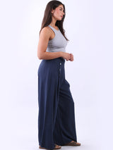 Linen Wide Leg Plain Pant