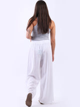 Linen Wide Leg Plain Pant