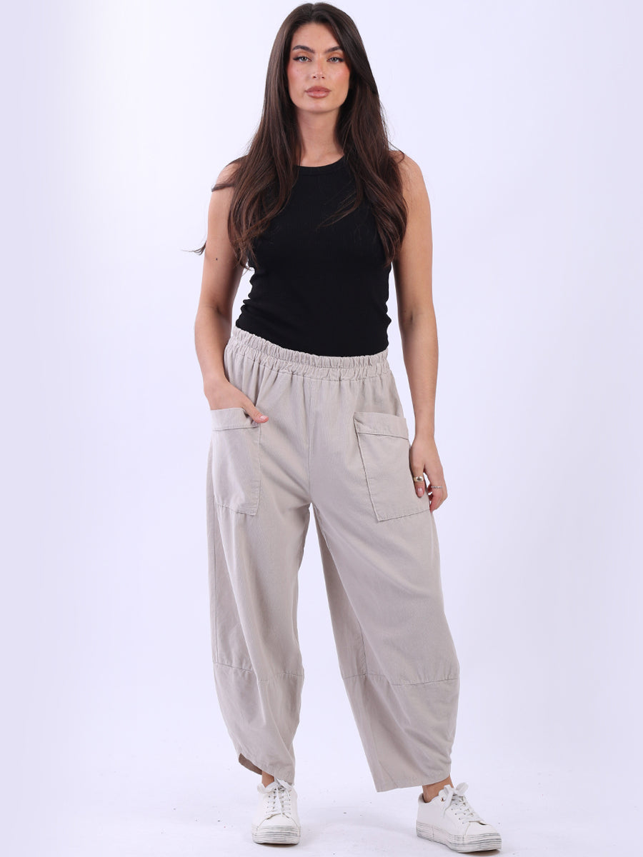Corduroy Tulip Trouser Beige