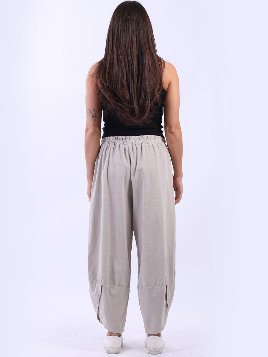 Women Solid Corduroy Cotton Trouser