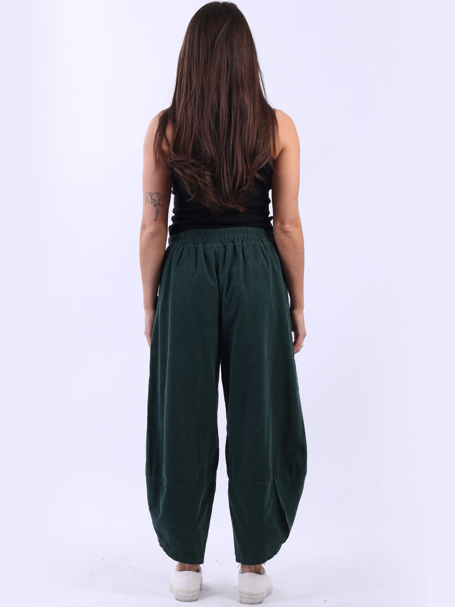 Women Solid Corduroy Cotton Trouser