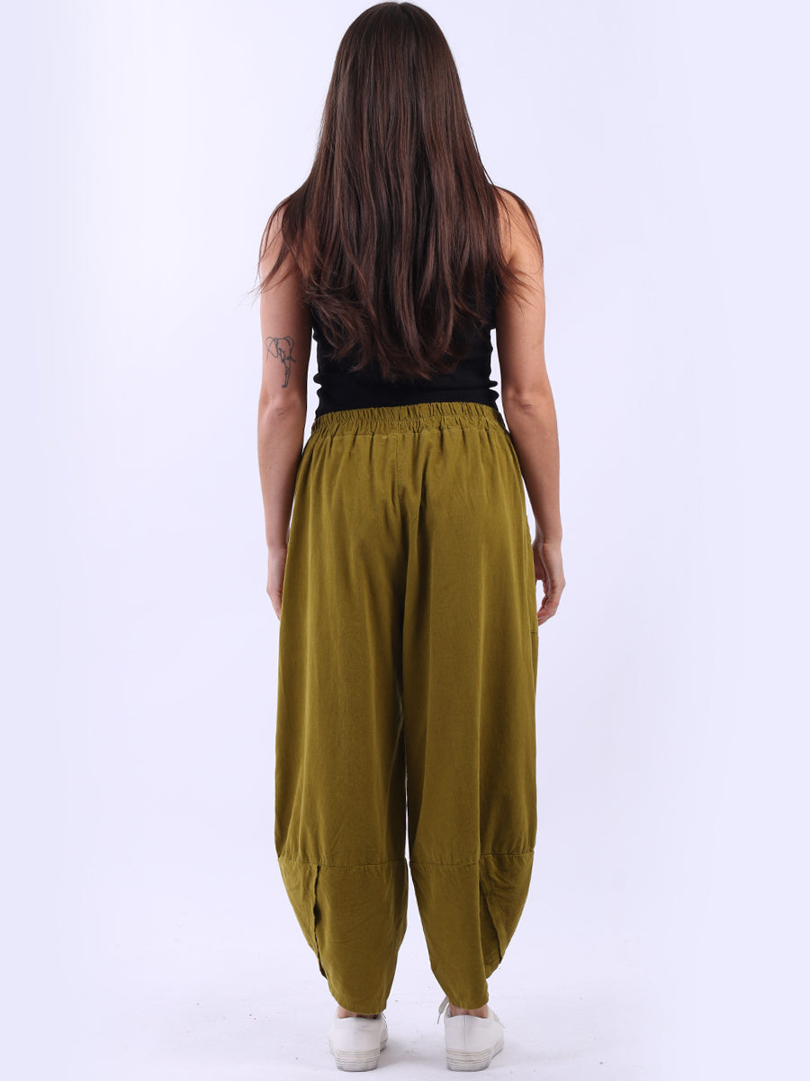Women Solid Corduroy Cotton Trouser