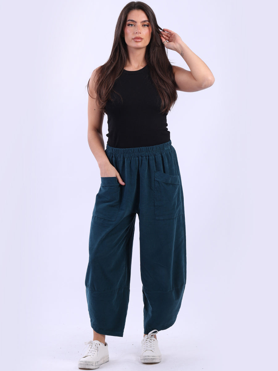 Women Solid Corduroy Cotton Trouser
