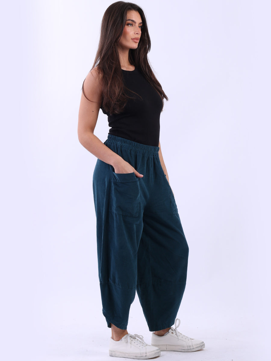 Women Solid Corduroy Cotton Trouser
