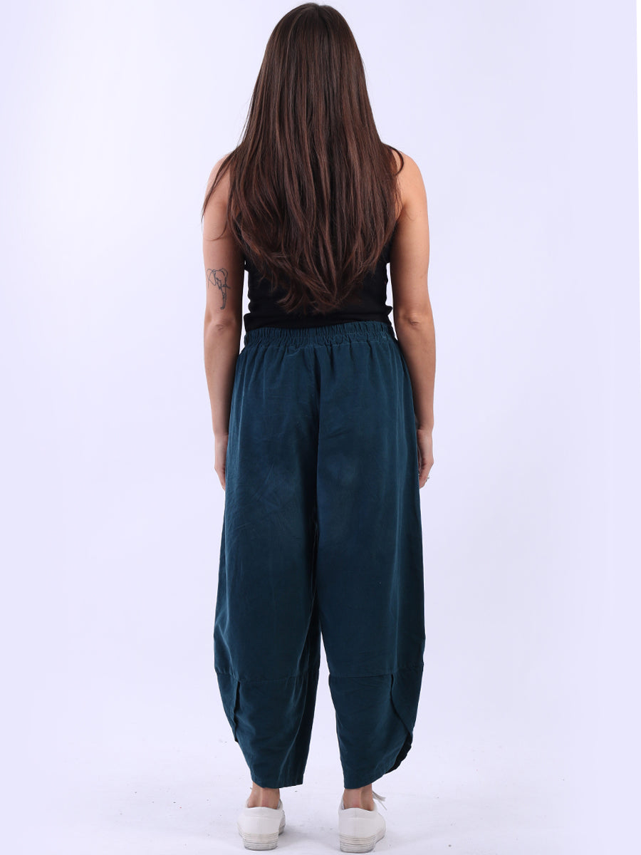 Women Solid Corduroy Cotton Trouser