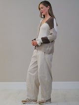 V-Neck Multi Color Knit Woolen Cardigan