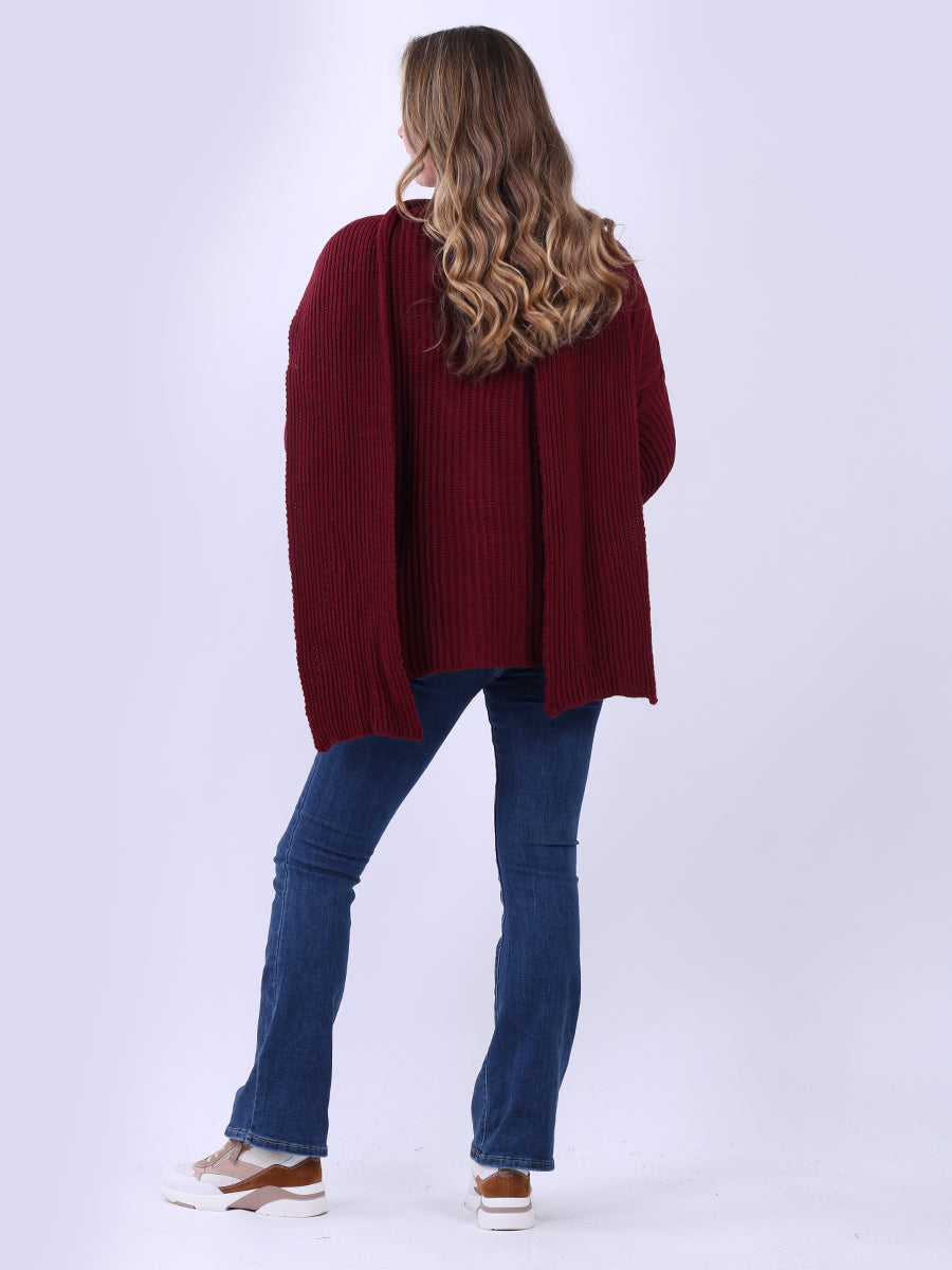 Chunky Cable Knit Asymmetrical Cardigan