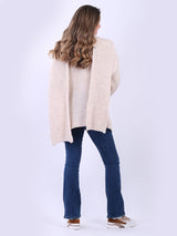 Chunky Cable Knit Asymmetrical Cardigan