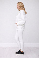 Women Plain Baggy Crop Hoodie